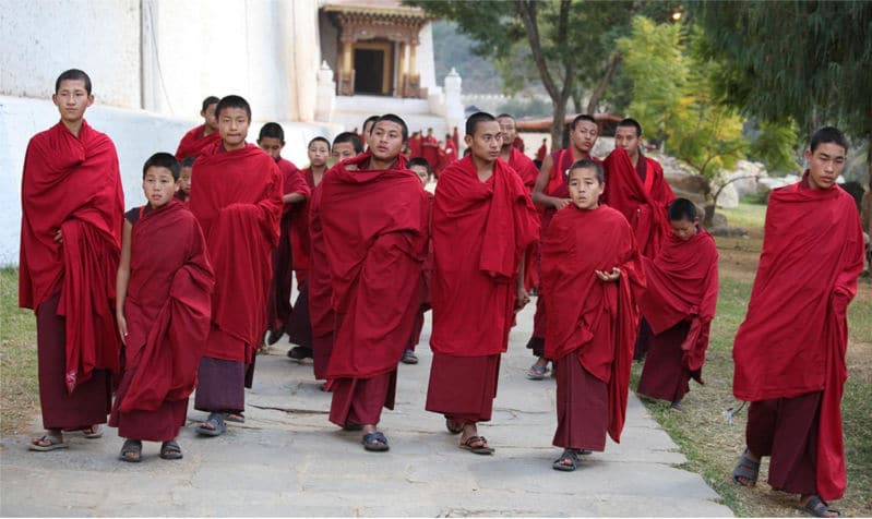 monks in red Robe